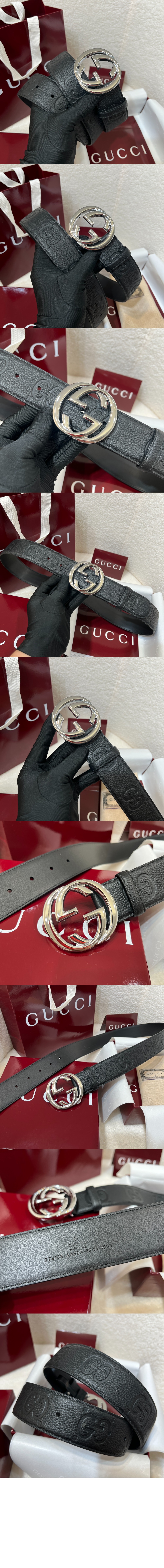 인터로킹 G 버클 와이드 벨트 794196 > 구찌