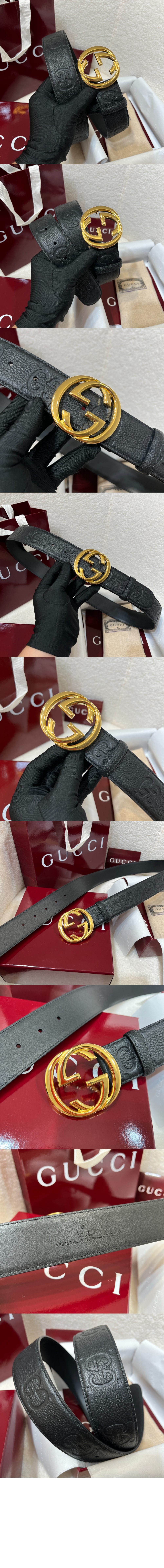 인터로킹 G 버클 와이드 벨트 794196 > 구찌