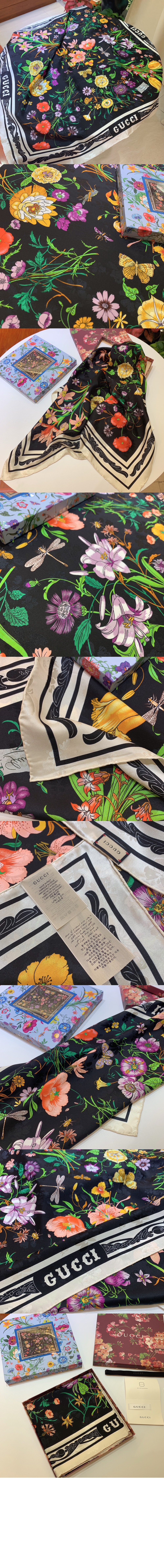 꽃 프린트 실크 스카프 699493 > Etc - 기타제품