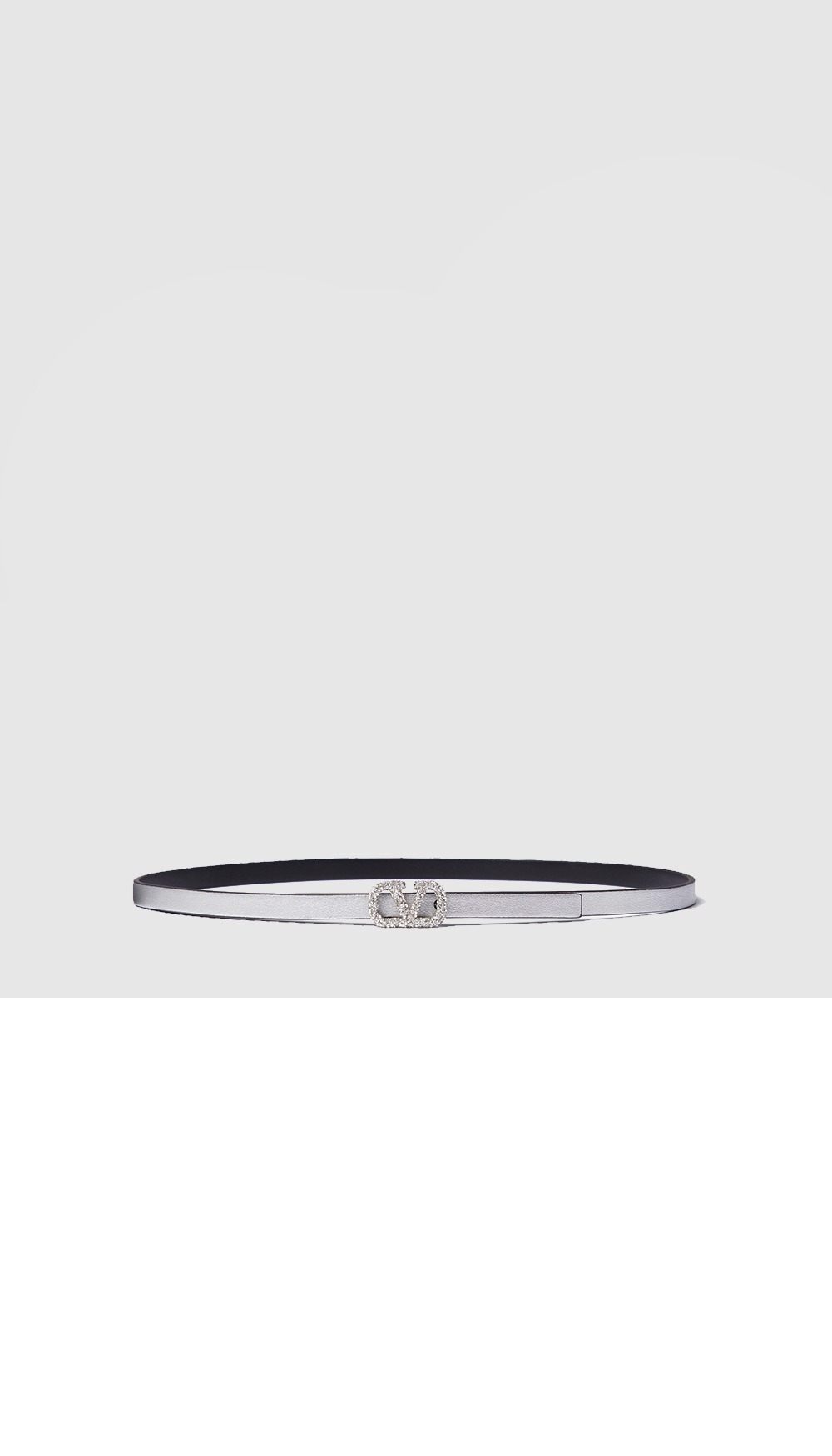 송아지 가죽 V 로고 양면 벨트 > 발렌티노