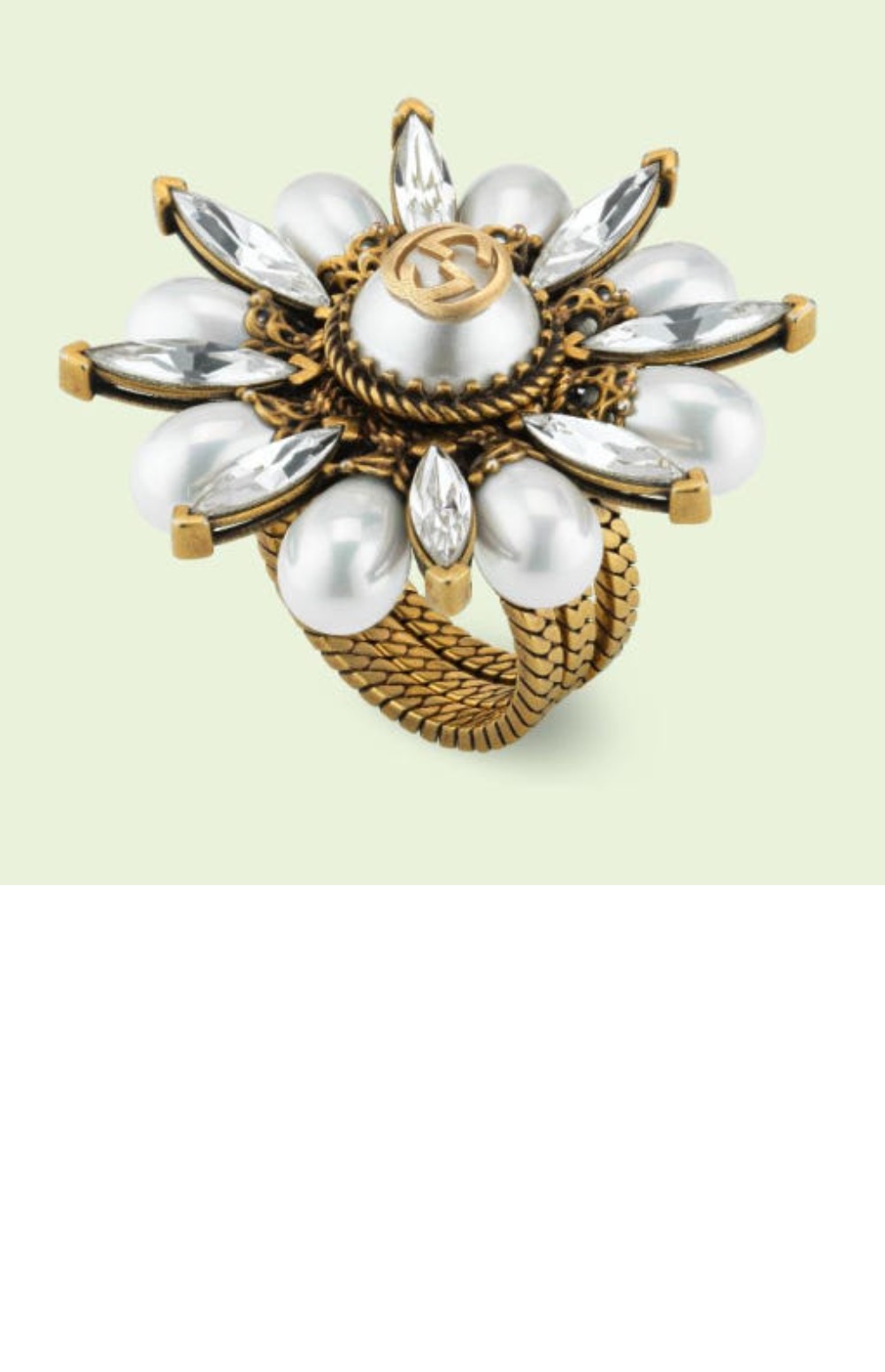 인터로킹 G 플라워 링 반지 702719 > Etc - 기타제품