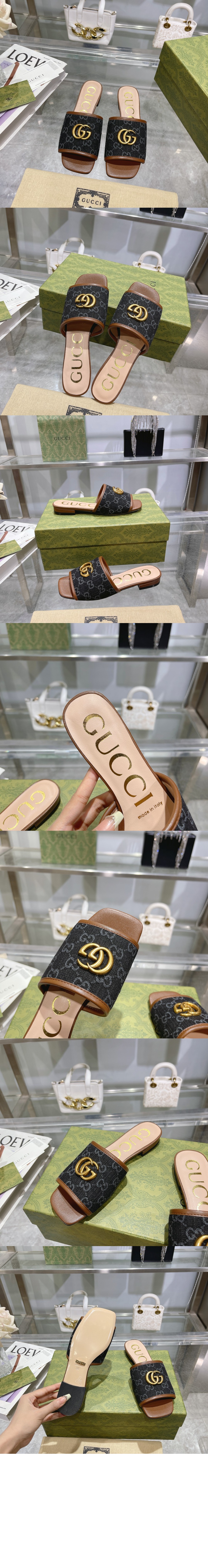 GG 데님 슬리퍼 647630 > Princetown - 프린스타운 슬리퍼