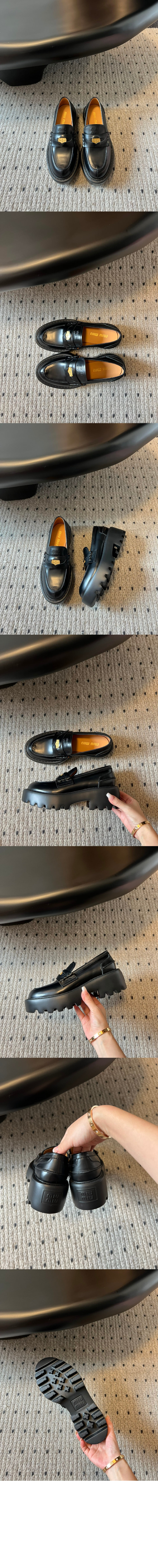 브러시드 레더 로퍼 5D292E > Loafers and lace-ups - 로퍼 및 레이스업