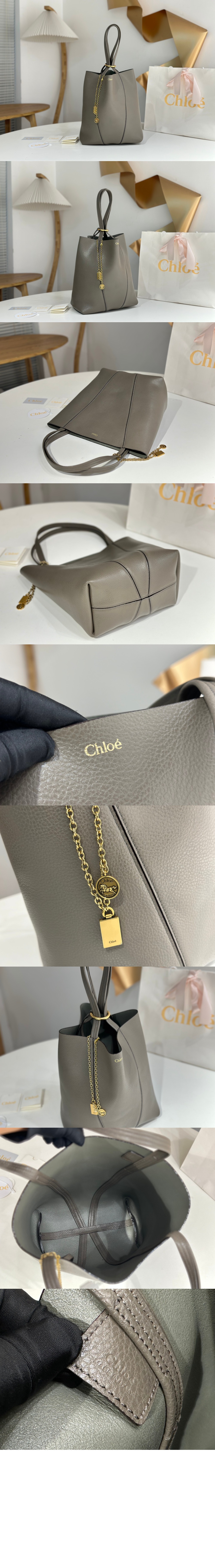 그레인드 가죽 Chloé Spin 토트백 SS811 > SPIN Tote Bag - SPIN 토트백