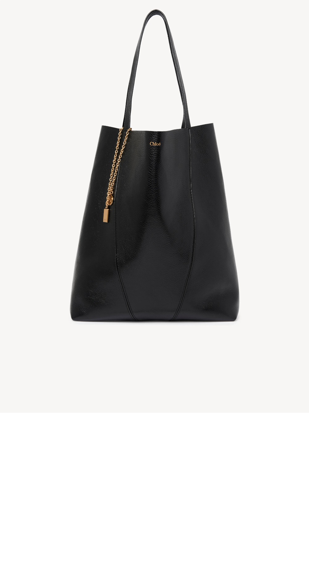 그레인드 가죽 라지 Chloé Spin 토트백 SS810 > SPIN Tote Bag - SPIN 토트백