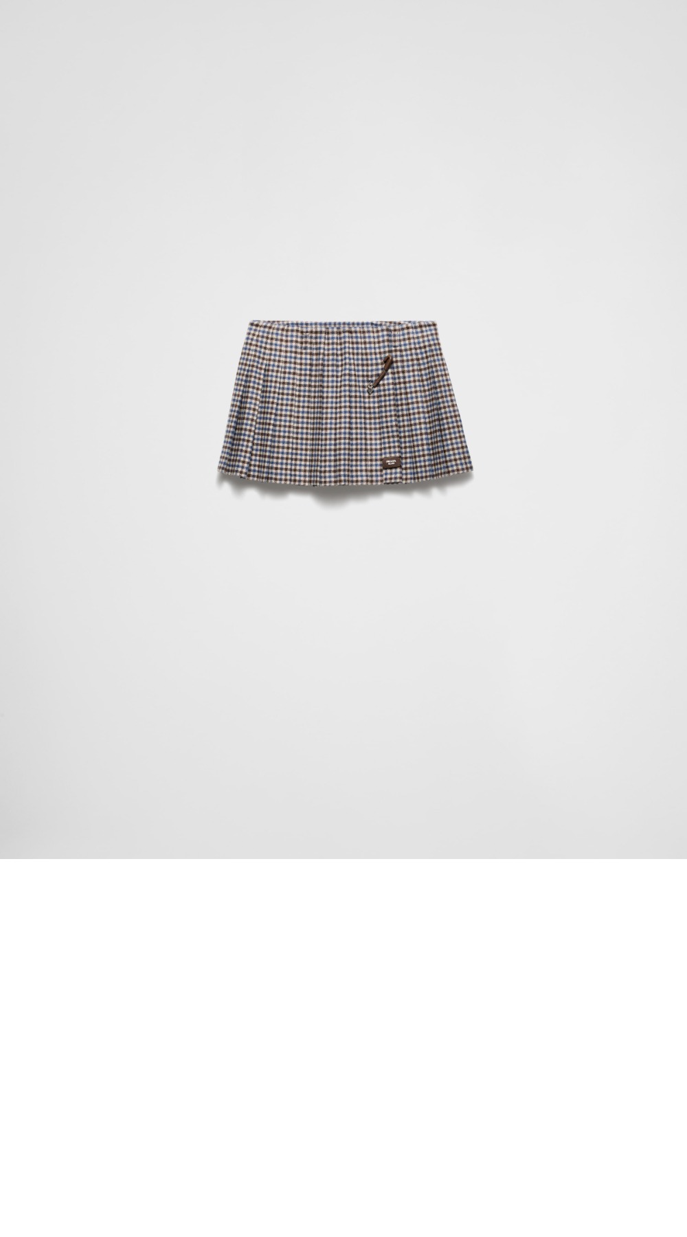 체크 울 미니스커트 > 프라다