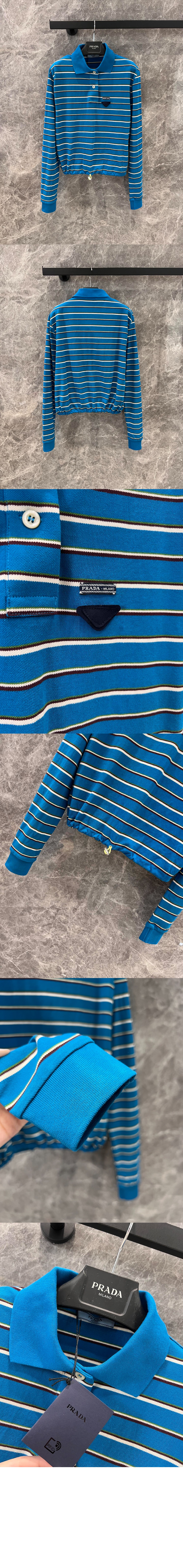 폴로 니트 톱 > 프라다