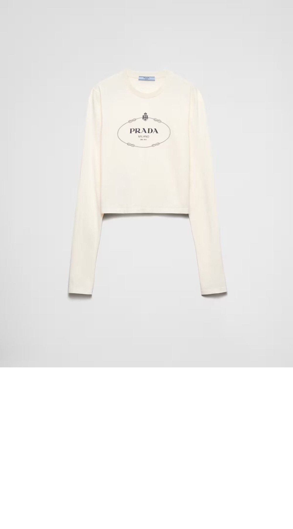 프린트 저지 티셔츠 > 프라다