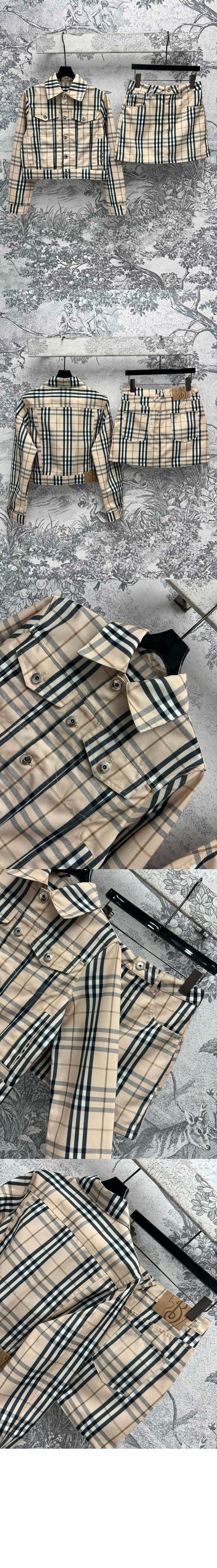 크롭 체크 데님 재킷 > Etc - 기타제품