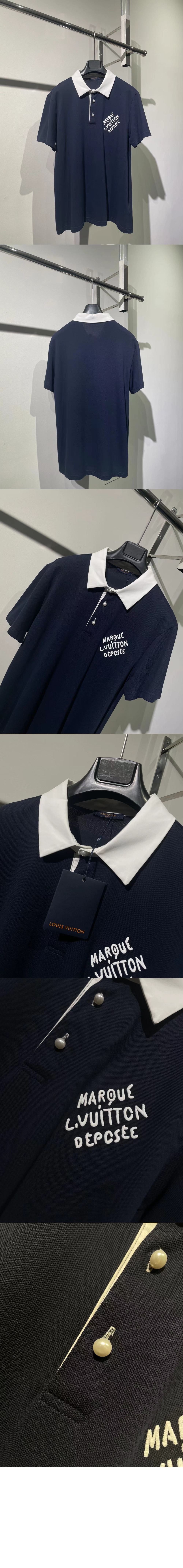 엠브로이더드 쇼트 슬리브드 코튼 블렌드 폴로 셔츠 > Etc - 기타제품