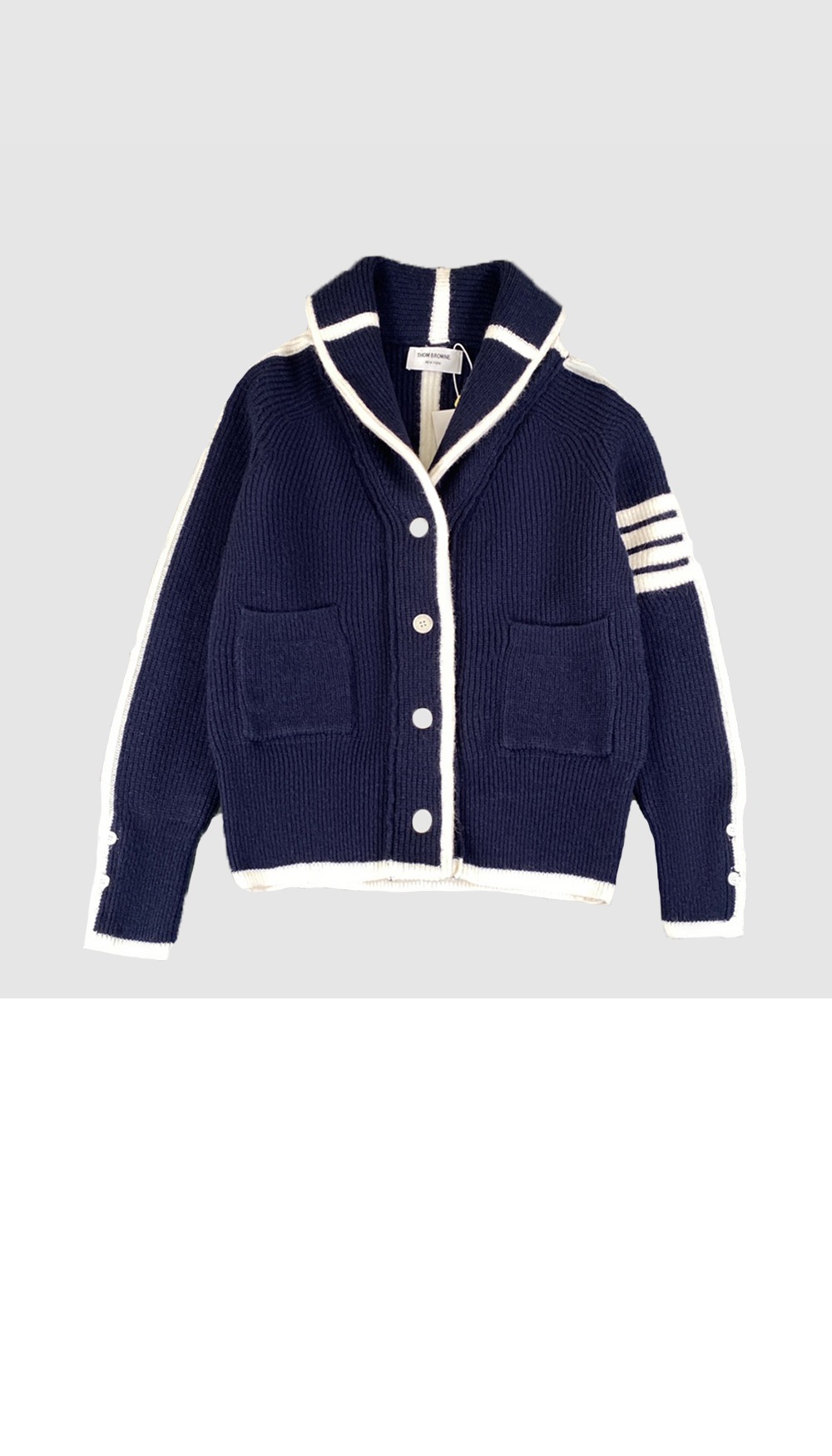 캐시미어 카디건 > 톰브라운