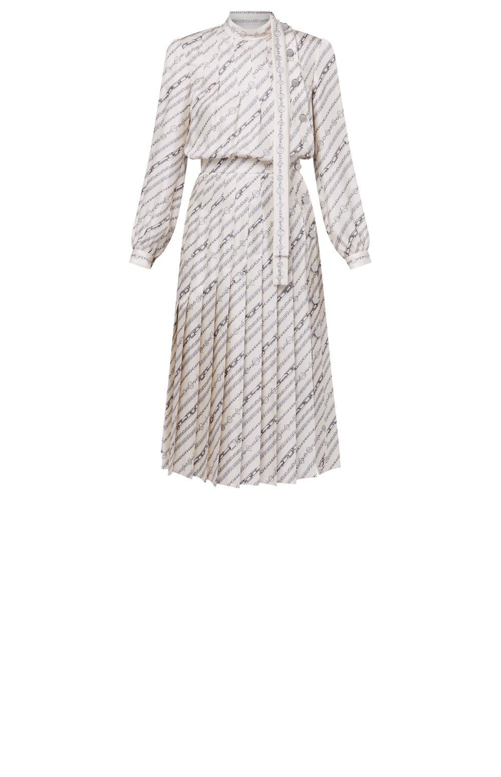 롱 슬리브드 체인 프린트 드레스 > Etc - 기타제품