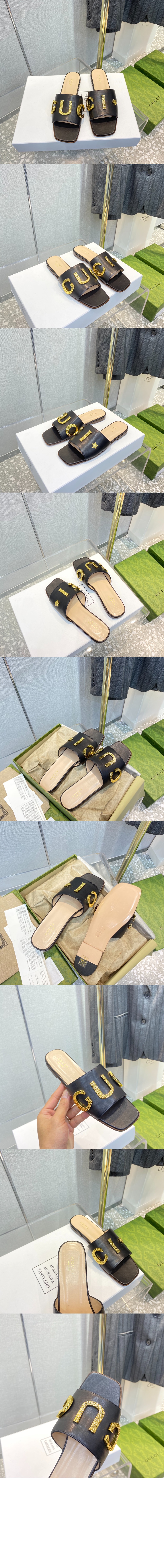 레터링 로고 슬리퍼 694858 > Princetown - 프린스타운 슬리퍼