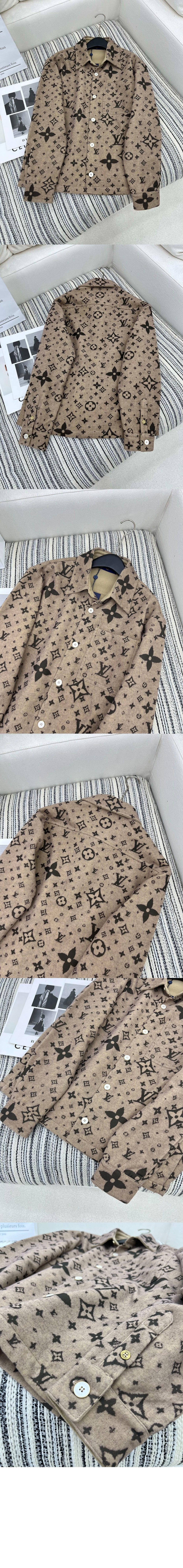 모노그램 더블 페이스 울, 실크 앤드 캐시미어 블렌드 오버셔츠 > Etc - 기타제품