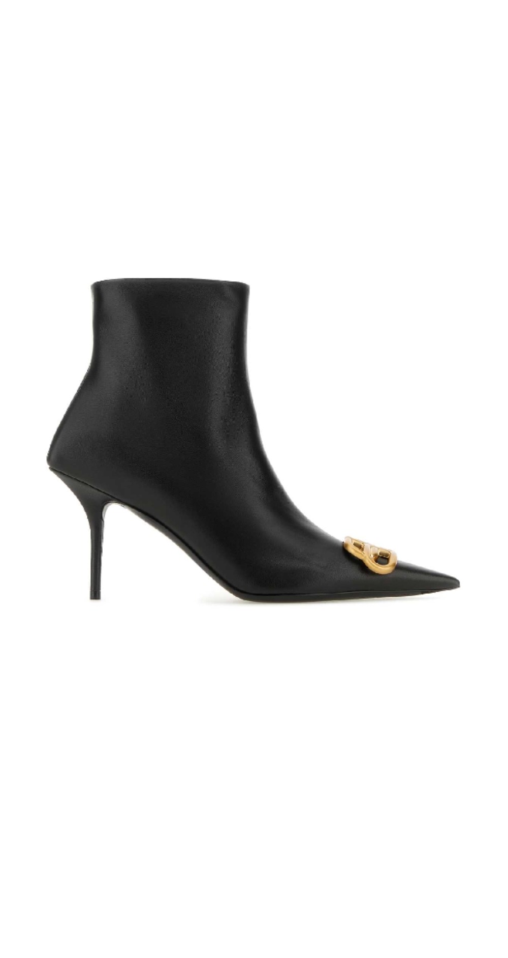 Knife BB 로고 장식 레더 앵클 부츠힐 764445 > Knife - 나이프