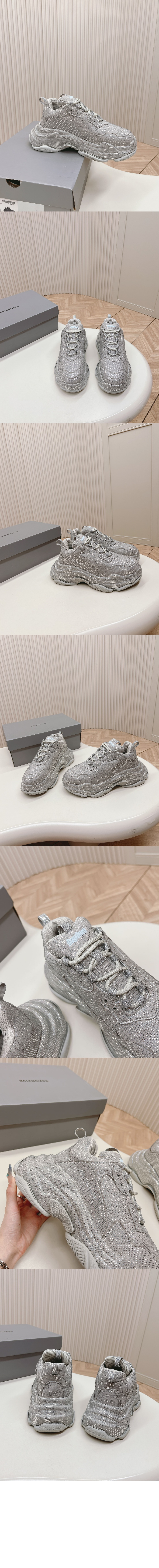 TRIPLE S 라인스톤 스니커즈 536737 > Triple S - 트리플 S