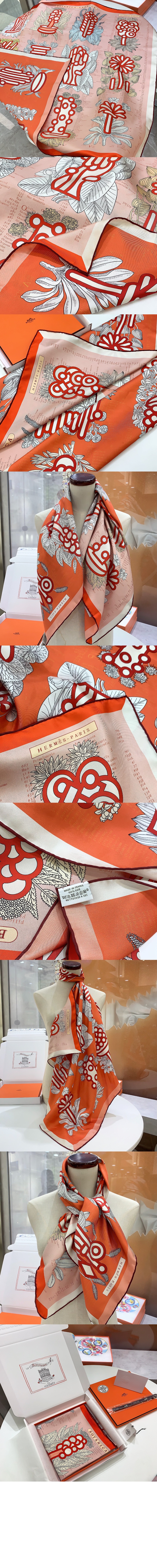 Botanica Grafica 더블 페이스 스카프 90 > 에르메스