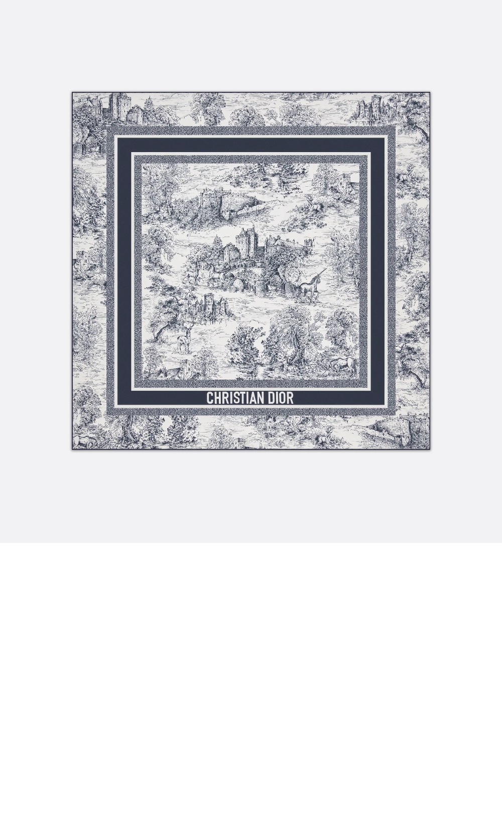 Toile de Jouy Scotland 90 스퀘어 스카프 51SCO > 디올