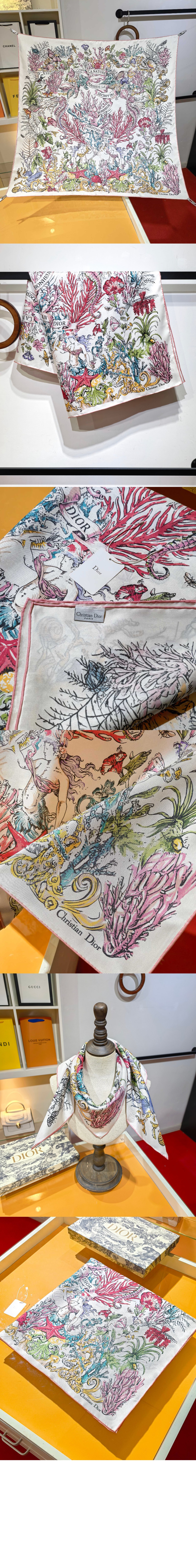 Cabinet de la Mer 90 스퀘어 스카프 51CAM > 디올