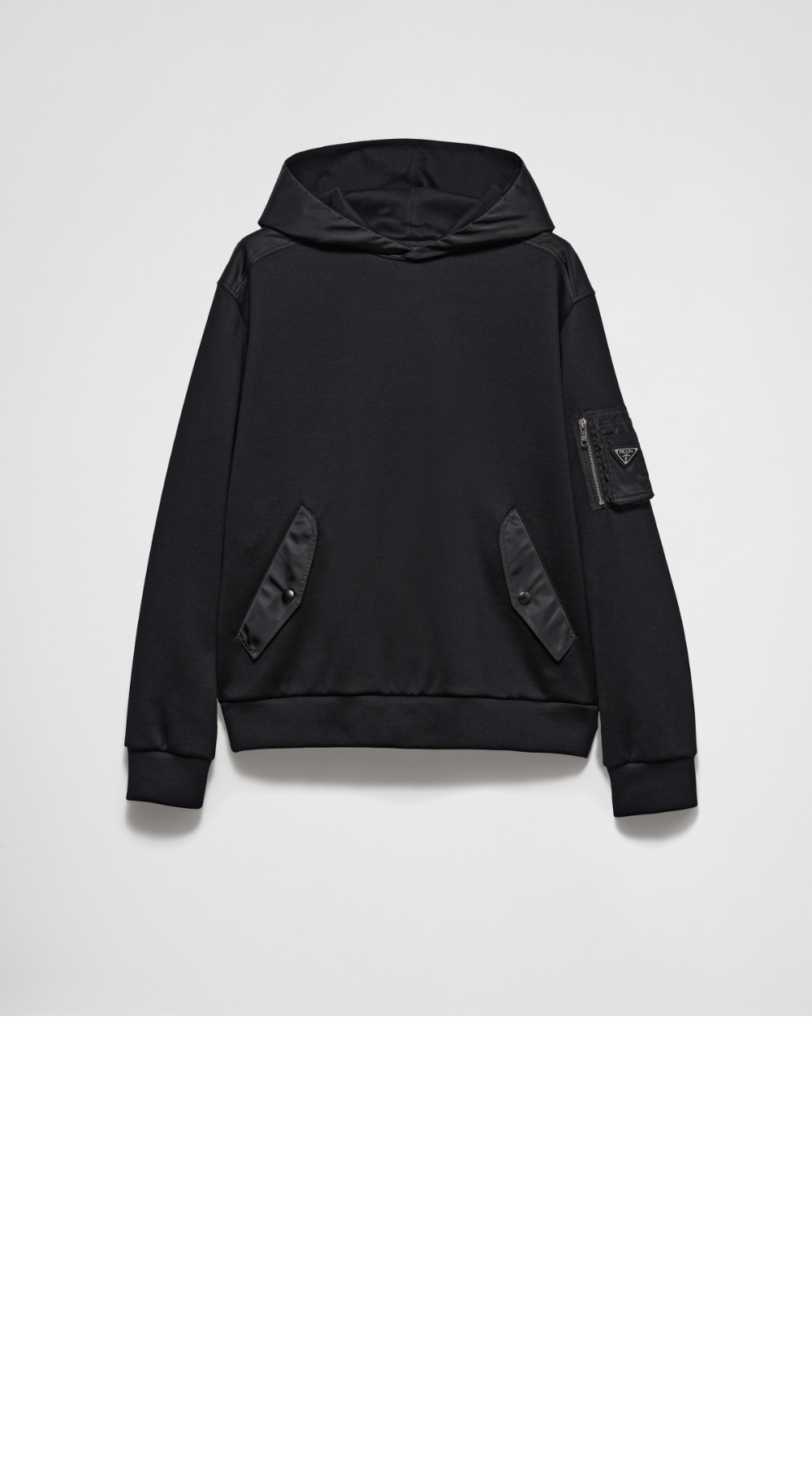 리사이클 나일론 후드 스웨트셔츠 > 프라다