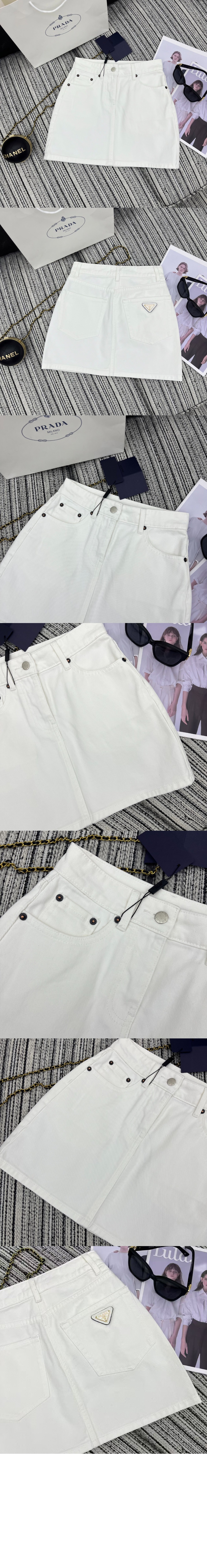 데님 미니스커트 > 프라다