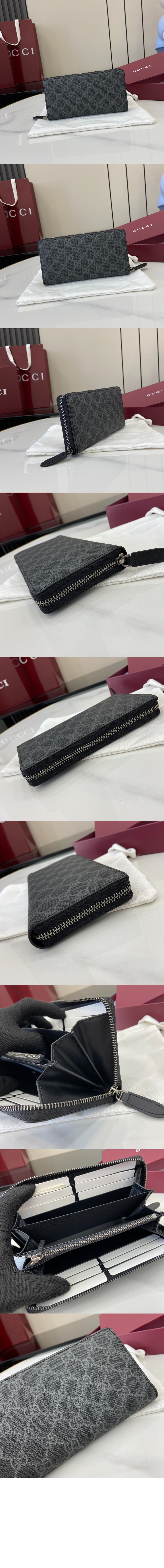 GG 엠블럼 지퍼 아라운드 지갑 821207 > GG Emblem - GG 로고