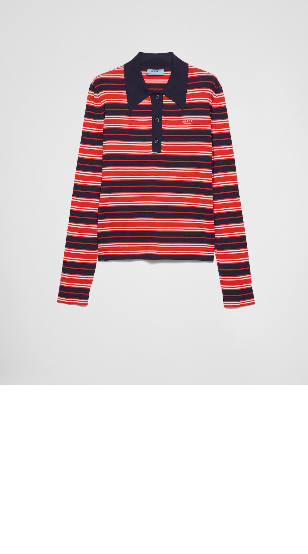 폴로 니트 톱 > 프라다