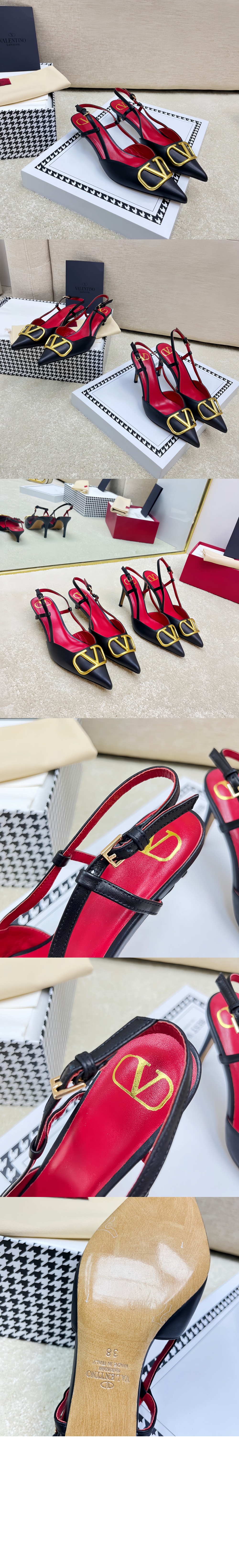 브이로고 시그니처 송아지 가죽 슬링백 펌프스 5W2S0Q > Vlogo - 브이로고