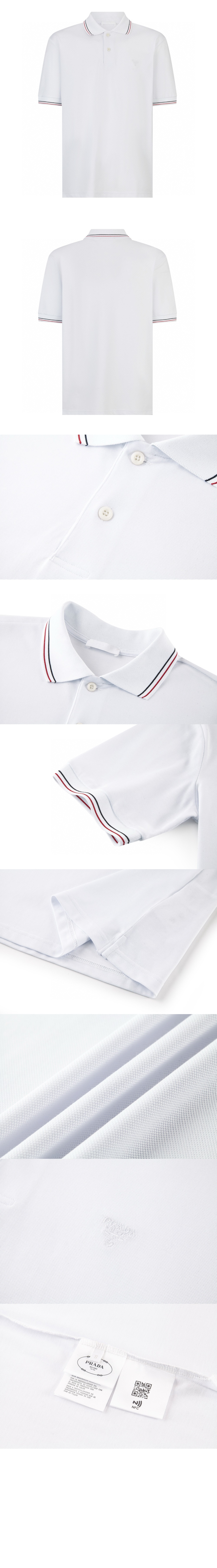 쇼트 슬리브 피케 폴로 셔츠 > 프라다