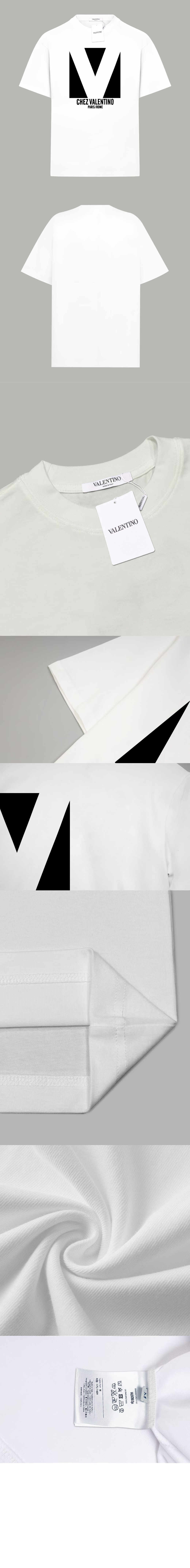 프린트 코튼 티셔츠 > 발렌티노