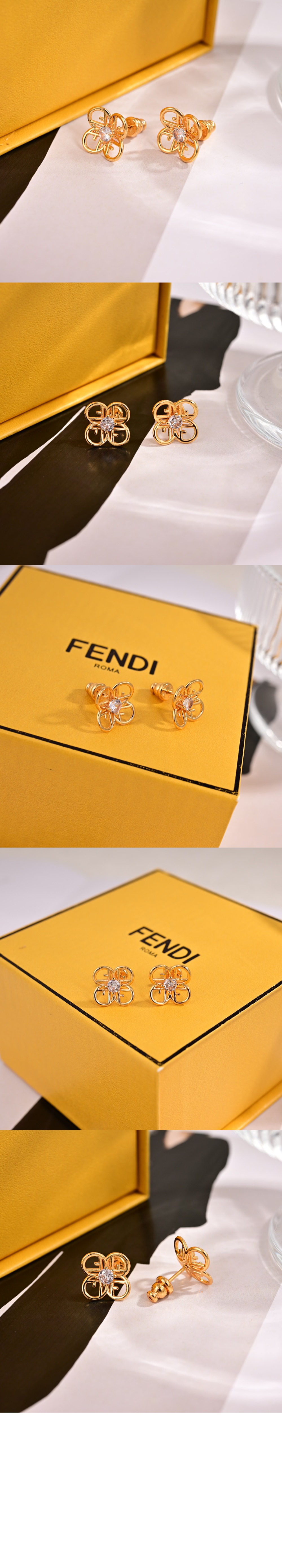 꽃 모양  이어링 8AK546 > 펜디