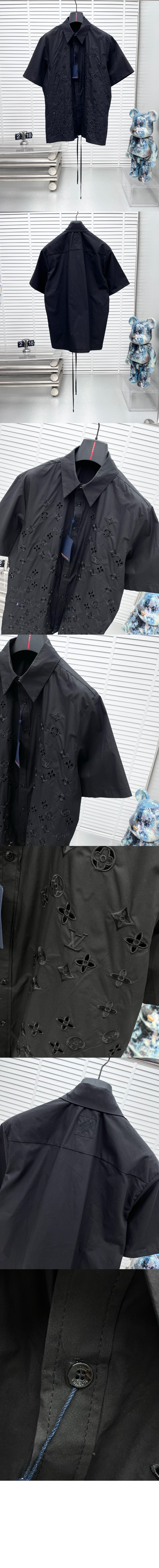 모노그램 플라워 엠브로이더드 쇼트 슬리브드 셔츠 > Etc - 기타제품