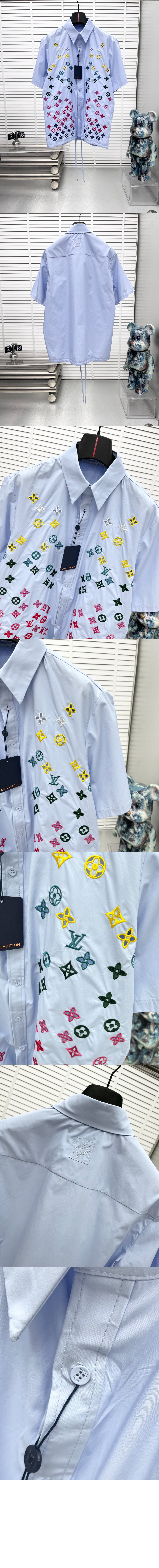 모노그램 플라워 엠브로이더드 쇼트 슬리브드 셔츠 > Etc - 기타제품