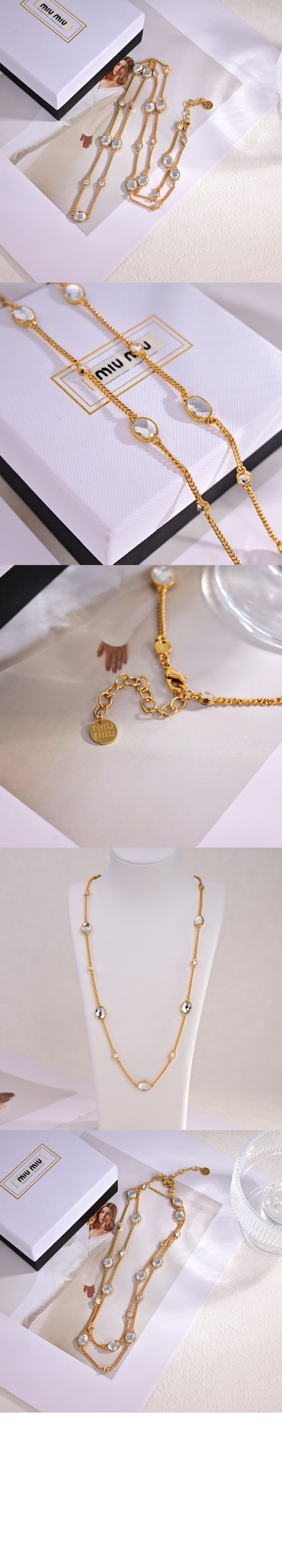 메탈 및 인조 진주 목걸이 5IC118 > 미우미우