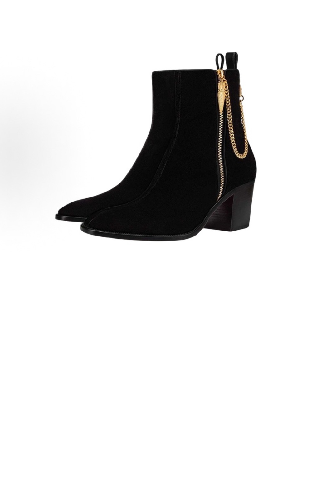 Yoz The Lips 벨벳 지퍼 앵클 부츠 3221273 > Yoz The Lips - 요즈 입술을