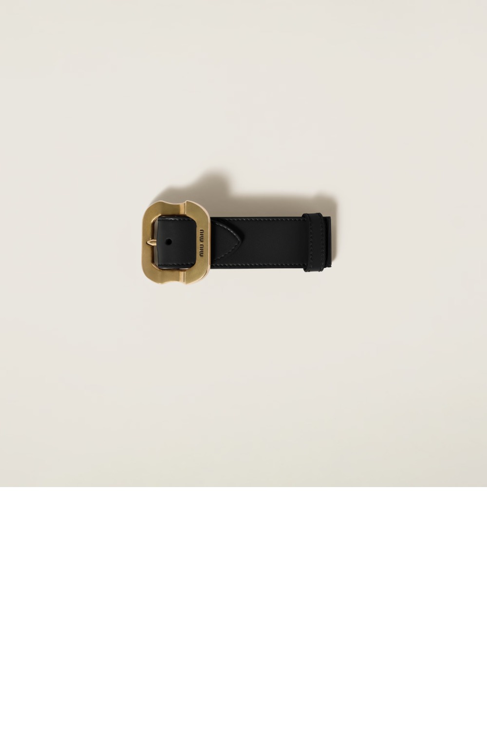 버클 장식 가죽 팔찌 5IB654 > 미우미우