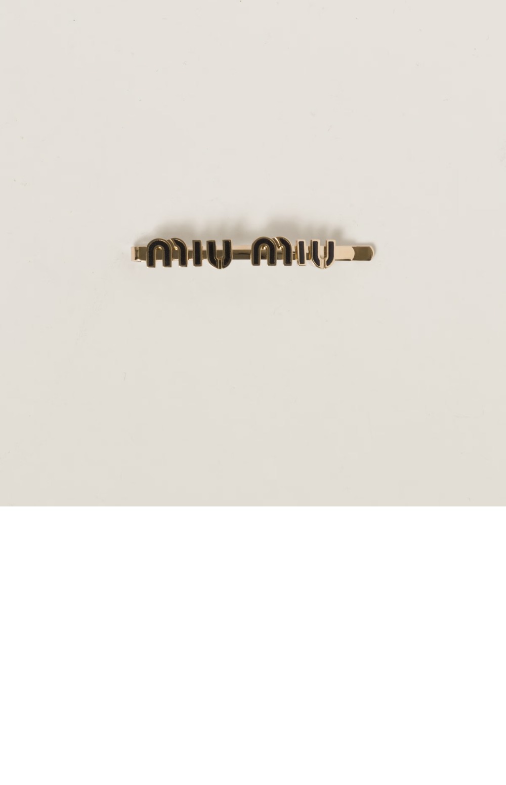 에나멜 메탈 헤어 클립 5IF146 > 미우미우