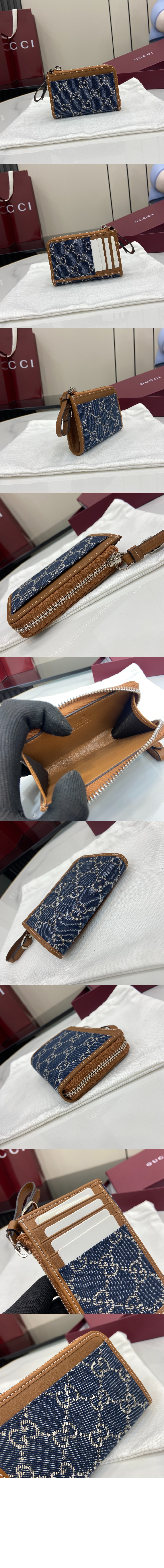 GG 엠블럼 지퍼 카드 케이스 821804 > GG Emblem - GG 로고