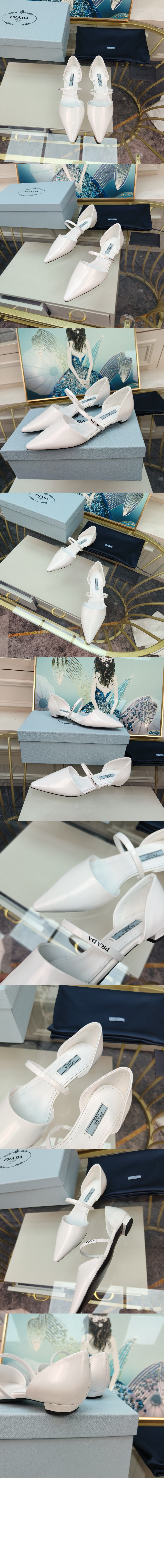 로고 스트랩 레더 플랫 슈즈 1F519M > Etc - 기타제품