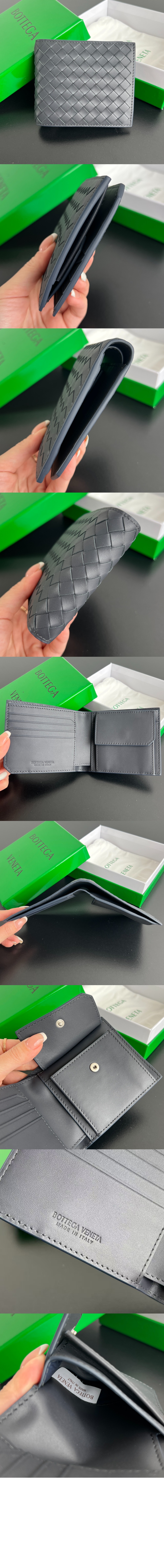 동전 지갑을 갖춘 인트레치아토 피콜로 폴더형 지갑 805654 > Intrecciato Card Case - 인트레치아토 카드지갑