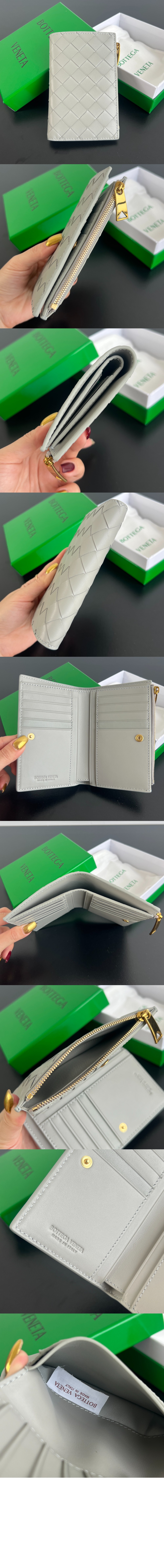 인트레치아토 미디엄 지퍼 지퍼 바이폴드 지갑 749940 > Intrecciato Card Case - 인트레치아토 카드지갑