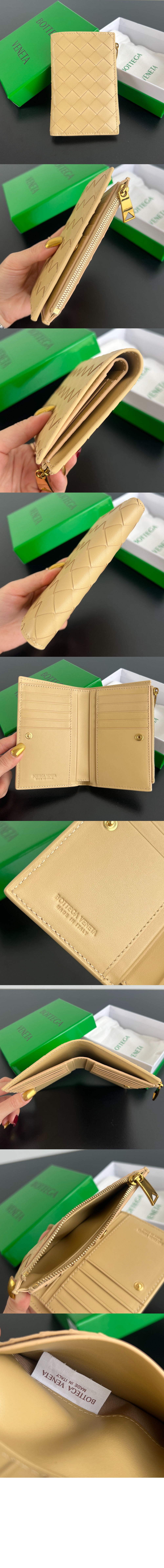 인트레치아토 미디엄 지퍼 지퍼 바이폴드 지갑 749940 > Intrecciato Card Case - 인트레치아토 카드지갑