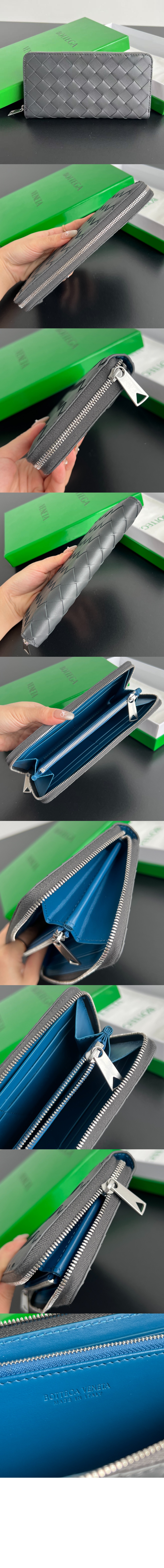 인트레치아토 지퍼 어라운드 지갑 593217 > Intrecciato Card Case - 인트레치아토 카드지갑