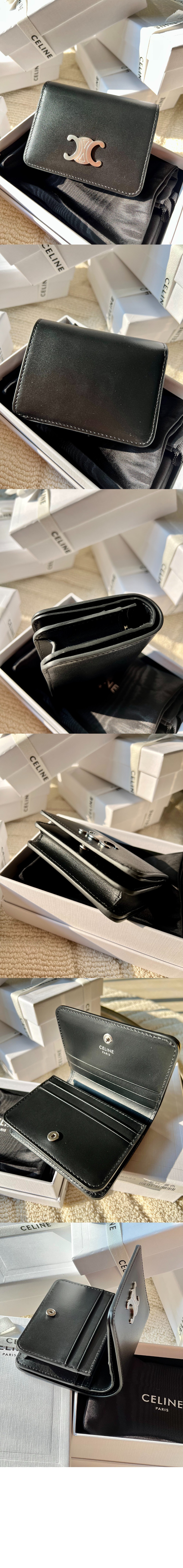 트리옹프 컴팩트 지갑  샤이니 카프스킨 10K623 > Triomphe Coin Purse - 트리옹프 동전 지갑