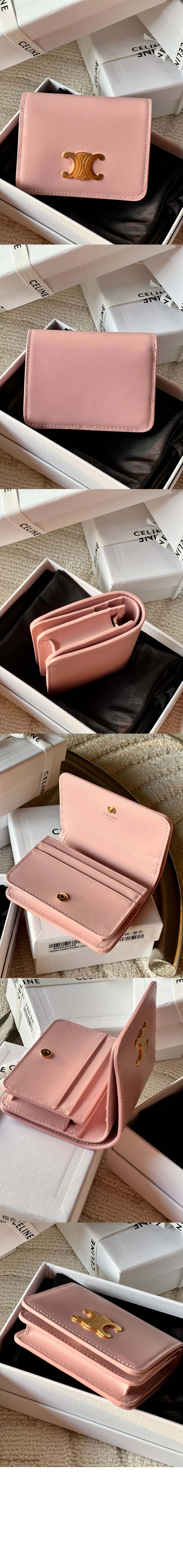 트리옹프 컴팩트 지갑 샤이니 카프스킨 10K623 > Triomphe Coin Purse - 트리옹프 동전 지갑