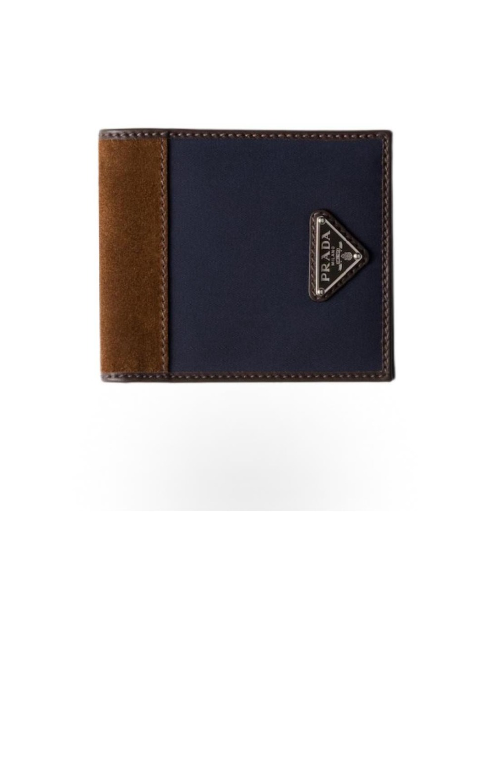 Re-Nylon 에나멜메탈삼각로고 폴리아미드 지갑 2M0738 > Half Wallet - 반지갑