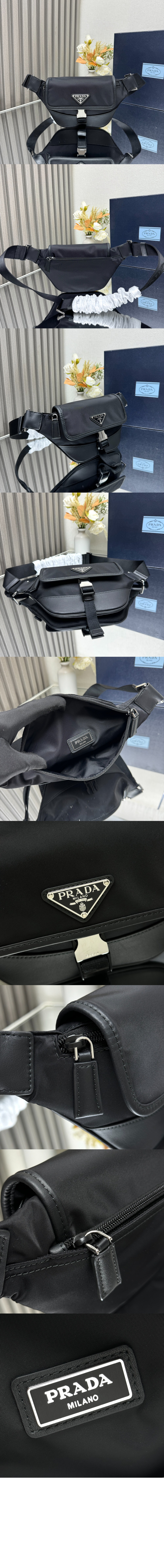 리나일론 및 사피아노 가죽 숄더백 2VH176 > Re-Nylon - 레나일론