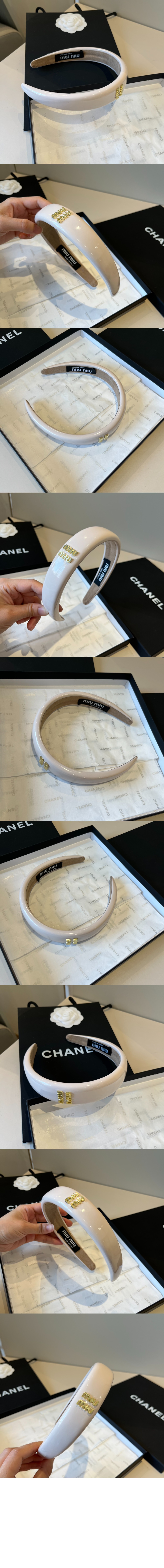 페이턴트 가죽 헤드밴드5IH025 > 미우미우