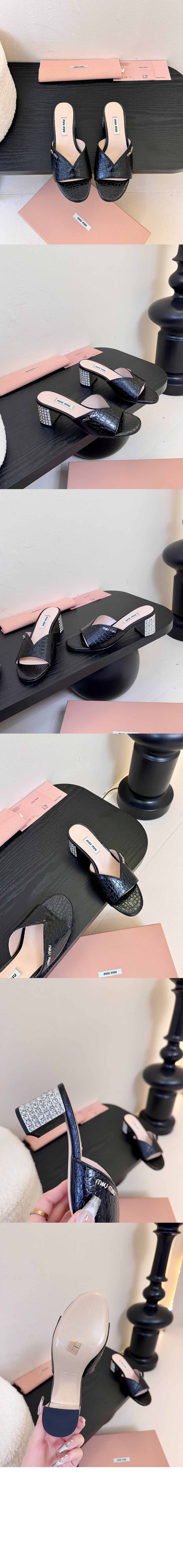 악어 무늬 가죽 샌들 5XX477 > Pumps - 펌프스