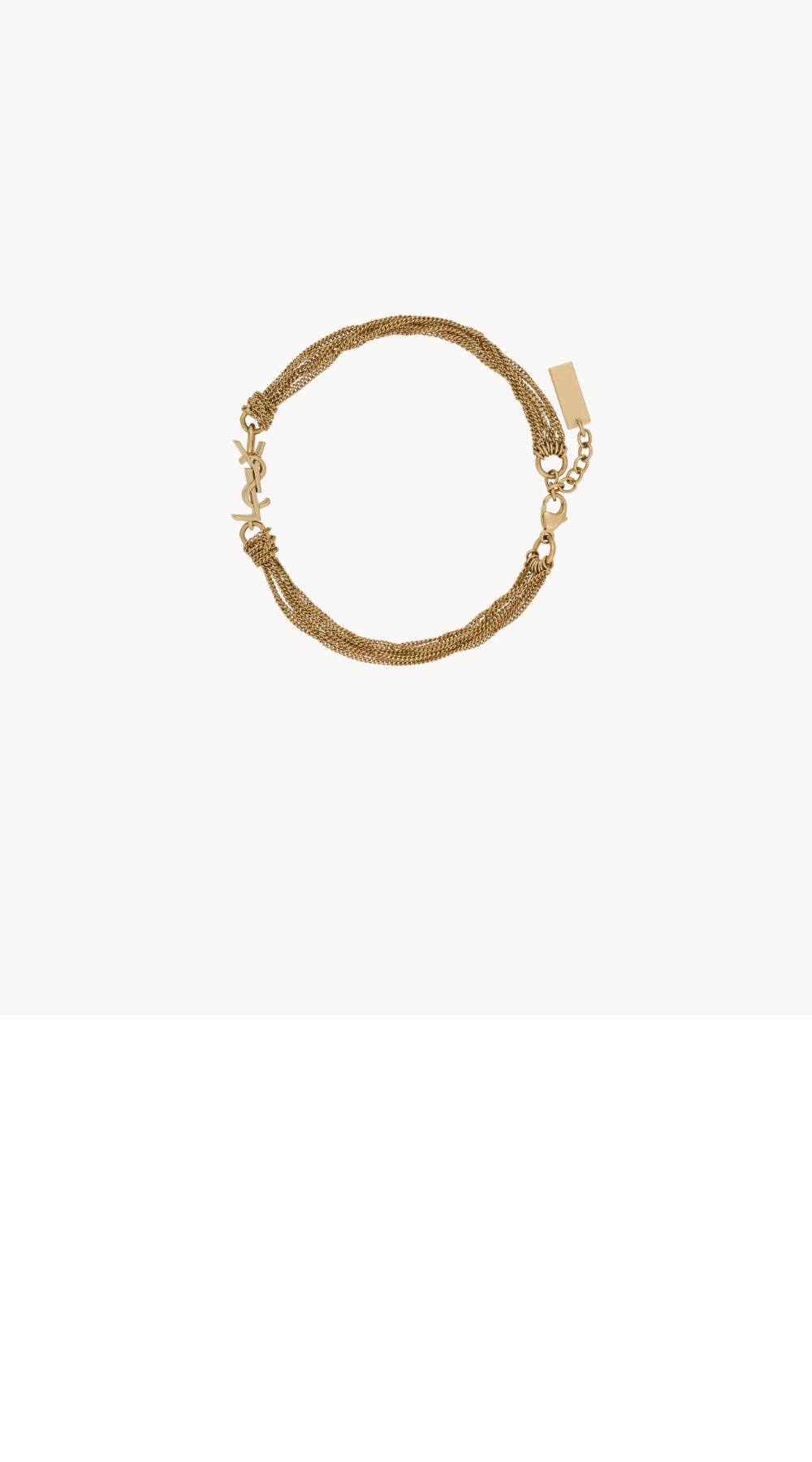 메탈 소재의 CASSANDRE 태슬 브레이슬릿 804330 > 생로랑